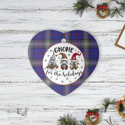 Scottish Kinnaird Clan Tartan Ceramic Ornament - Gnome Heart Style Scottish Plaid Tartan Plaid