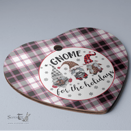 Scottish MacPherson Hunting Modern Clan Tartan Ceramic Ornament - Gnome Heart Style Scottish Plaid Tartan Plaid