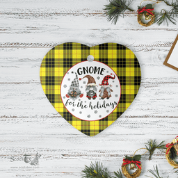 Scottish MacLeod of Lewis Modern Clan Tartan Ceramic Ornament - Gnome Heart Style Scottish Plaid Tartan Plaid