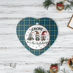 Scottish Lamont Ancient Clan Tartan Ceramic Ornament - Gnome Heart Style Scottish Plaid Tartan Plaid