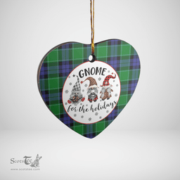 Scottish Graham of Menteith Modern Clan Tartan Ceramic Ornament - Gnome Heart Style Scottish Plaid Tartan Plaid