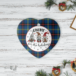 Scottish Grewar Clan Tartan Ceramic Ornament - Gnome Heart Style Scottish Plaid Tartan Plaid