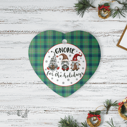 Scottish Kennedy Ancient Clan Tartan Ceramic Ornament - Gnome Heart Style Scottish Plaid Tartan Plaid