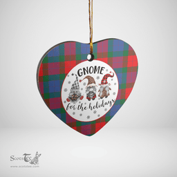 Scottish Mar Clan Tartan Ceramic Ornament - Gnome Heart Style Scottish Plaid Tartan Plaid