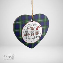 Scottish Forbes Modern Clan Tartan Ceramic Ornament - Gnome Heart Style Scottish Plaid Tartan Plaid