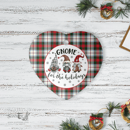 Scottish MacDuff Dress Modern Clan Tartan Ceramic Ornament - Gnome Heart Style Scottish Plaid Tartan Plaid