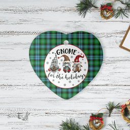 Scottish Arbuthnot Ancient Clan Tartan Ceramic Ornament - Gnome Heart Style Scottish Plaid Tartan Plaid