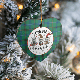 Scottish Henderson Ancient Clan Tartan Ceramic Ornament - Gnome Heart Style Scottish Plaid Tartan Plaid