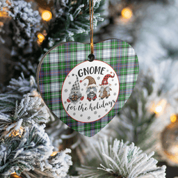 Scottish MacKenzie Dress Modern Clan Tartan Ceramic Ornament - Gnome Heart Style Scottish Plaid Tartan Plaid