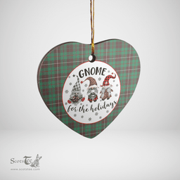 Scottish MacKinnon Hunting Ancient Clan Tartan Ceramic Ornament - Gnome Heart Style Scottish Plaid Tartan Plaid