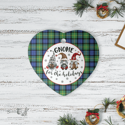 Scottish Gordon Old Ancient Clan Tartan Ceramic Ornament - Gnome Heart Style Scottish Plaid Tartan Plaid