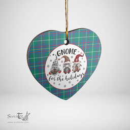 Scottish Inglis Ancient Clan Tartan Ceramic Ornament - Gnome Heart Style Scottish Plaid Tartan Plaid