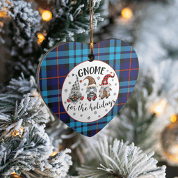 Scottish MacCorquodale Clan Tartan Ceramic Ornament - Gnome Heart Style Scottish Plaid Tartan Plaid