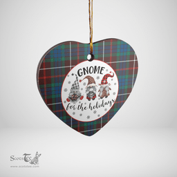 Scottish Fraser Hunting Ancient Clan Tartan Ceramic Ornament - Gnome Heart Style Scottish Plaid Tartan Plaid