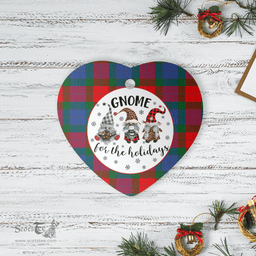 Scottish Mar Clan Tartan Ceramic Ornament - Gnome Heart Style Scottish Plaid Tartan Plaid