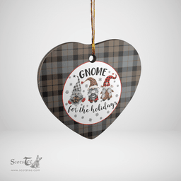 Scottish MacKay Weathered Clan Tartan Ceramic Ornament - Gnome Heart Style Scottish Plaid Tartan Plaid
