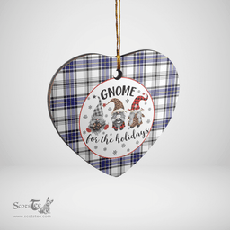 Scottish Hannay Clan Tartan Ceramic Ornament - Gnome Heart Style Scottish Plaid Tartan Plaid