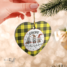 Scottish MacLeod of Lewis Modern Clan Tartan Ceramic Ornament - Gnome Heart Style Scottish Plaid Tartan Plaid