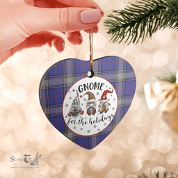 Scottish Kinnaird Clan Tartan Ceramic Ornament - Gnome Heart Style Scottish Plaid Tartan Plaid