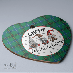 Scottish Henderson Ancient Clan Tartan Ceramic Ornament - Gnome Heart Style Scottish Plaid Tartan Plaid