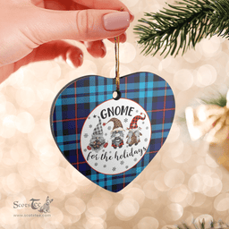 Scottish MacCorquodale Clan Tartan Ceramic Ornament - Gnome Heart Style Scottish Plaid Tartan Plaid