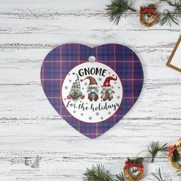 Scottish Gretna Green Clan Tartan Ceramic Ornament - Gnome Heart Style Scottish Plaid Tartan Plaid