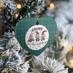 Scottish Lauder Clan Tartan Ceramic Ornament - Gnome Heart Style Scottish Plaid Tartan Plaid