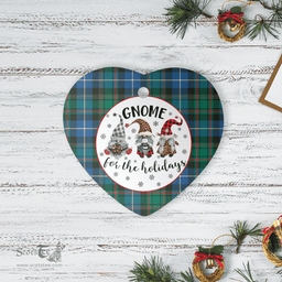 Scottish MacRae Hunting Ancient Clan Tartan Ceramic Ornament - Gnome Heart Style Scottish Plaid Tartan Plaid