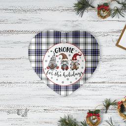 Scottish Hannay Clan Tartan Ceramic Ornament - Gnome Heart Style Scottish Plaid Tartan Plaid