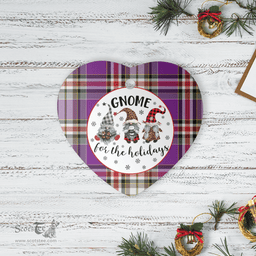 Scottish Lockwood Clan Tartan Ceramic Ornament - Gnome Heart Style Scottish Plaid Tartan Plaid