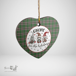 Scottish Gray Hunting Clan Tartan Ceramic Ornament - Gnome Heart Style Scottish Plaid Tartan Plaid