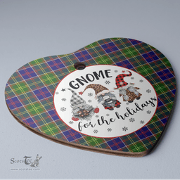 Scottish Ayrshire District Clan Tartan Ceramic Ornament - Gnome Heart Style Scottish Plaid Tartan Plaid