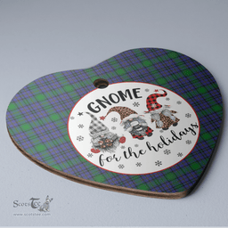 Scottish Hope Clan Tartan Ceramic Ornament - Gnome Heart Style Scottish Plaid Tartan Plaid