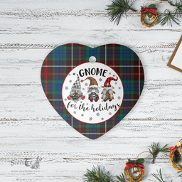 Scottish Fraser Hunting Ancient Clan Tartan Ceramic Ornament - Gnome Heart Style Scottish Plaid Tartan Plaid