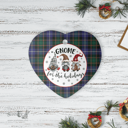 Scottish MacRae Hunting Modern Clan Tartan Ceramic Ornament - Gnome Heart Style Scottish Plaid Tartan Plaid