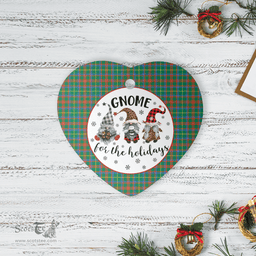 Scottish MacKintosh Hunting Ancient Clan Tartan Ceramic Ornament - Gnome Heart Style Scottish Plaid Tartan Plaid