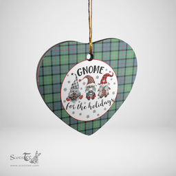Scottish MacThomas Ancient Clan Tartan Ceramic Ornament - Gnome Heart Style Scottish Plaid Tartan Plaid