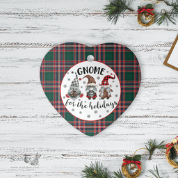Scottish MacFarlane Hunting Modern Clan Tartan Ceramic Ornament - Gnome Heart Style Scottish Plaid Tartan Plaid