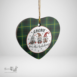 Scottish MacArthur Modern Clan Tartan Ceramic Ornament - Gnome Heart Style Scottish Plaid Tartan Plaid