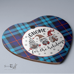 Scottish MacCorquodale Clan Tartan Ceramic Ornament - Gnome Heart Style Scottish Plaid Tartan Plaid