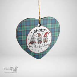 Scottish Leslie Hunting Ancient Clan Tartan Ceramic Ornament - Gnome Heart Style Scottish Plaid Tartan Plaid