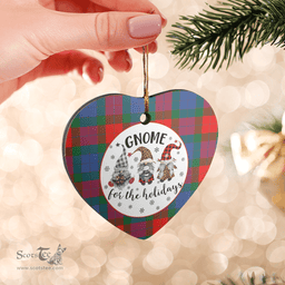 Scottish Mar Clan Tartan Ceramic Ornament - Gnome Heart Style Scottish Plaid Tartan Plaid