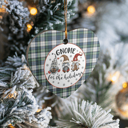 Scottish Gordon Dress Ancient Clan Tartan Ceramic Ornament - Gnome Heart Style Scottish Plaid Tartan Plaid