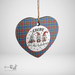 Scottish MacBeth Modern Clan Tartan Ceramic Ornament - Gnome Heart Style Scottish Plaid Tartan Plaid