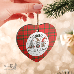 Scottish MacDonnell of Keppoch Modern Clan Tartan Ceramic Ornament - Gnome Heart Style Scottish Plaid Tartan Plaid