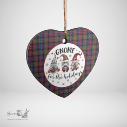 Scottish MacDonald Modern Clan Tartan Ceramic Ornament - Gnome Heart Style Scottish Plaid Tartan Plaid