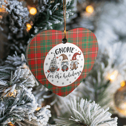 Scottish Hay Ancient Clan Tartan Ceramic Ornament - Gnome Heart Style Scottish Plaid Tartan Plaid