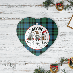 Scottish MacKay Ancient Clan Tartan Ceramic Ornament - Gnome Heart Style Scottish Plaid Tartan Plaid