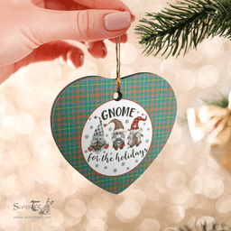 Scottish MacKintosh Hunting Ancient Clan Tartan Ceramic Ornament - Gnome Heart Style Scottish Plaid Tartan Plaid