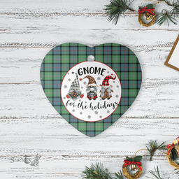 Scottish MacThomas Ancient Clan Tartan Ceramic Ornament - Gnome Heart Style Scottish Plaid Tartan Plaid